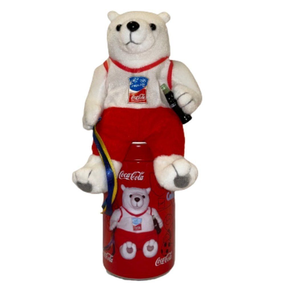🆕Vintage Coca Cola Plush Polar Bear 2004 Athens Bear #3 - Picture 2 of 5
